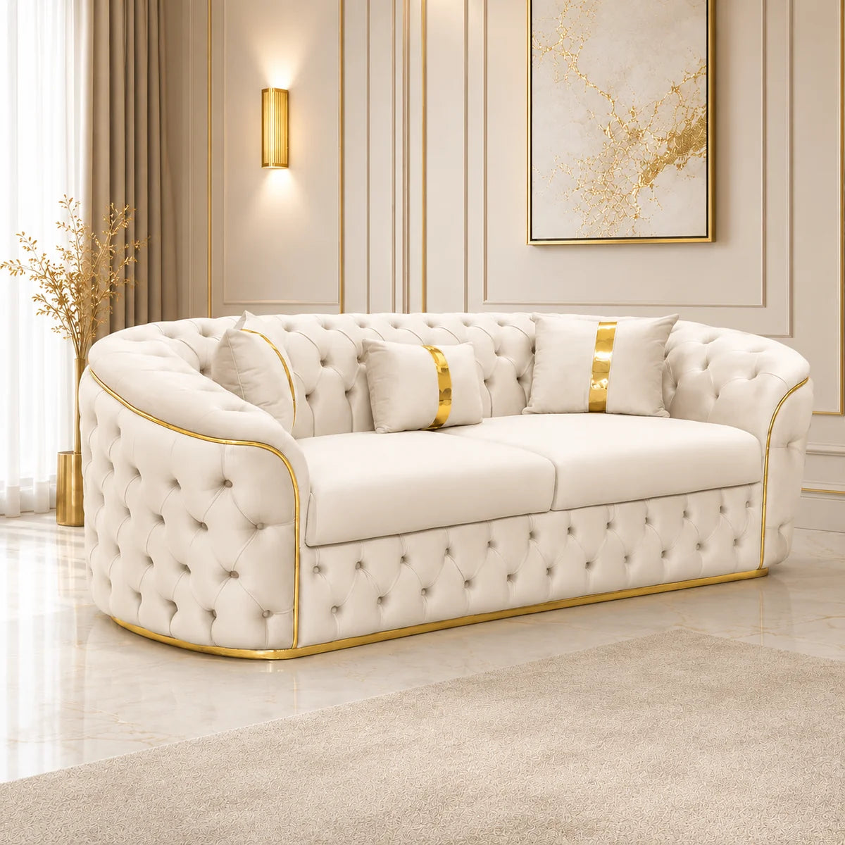 Canapea Elsa, Fixa, 230x90cm, Culoare 01