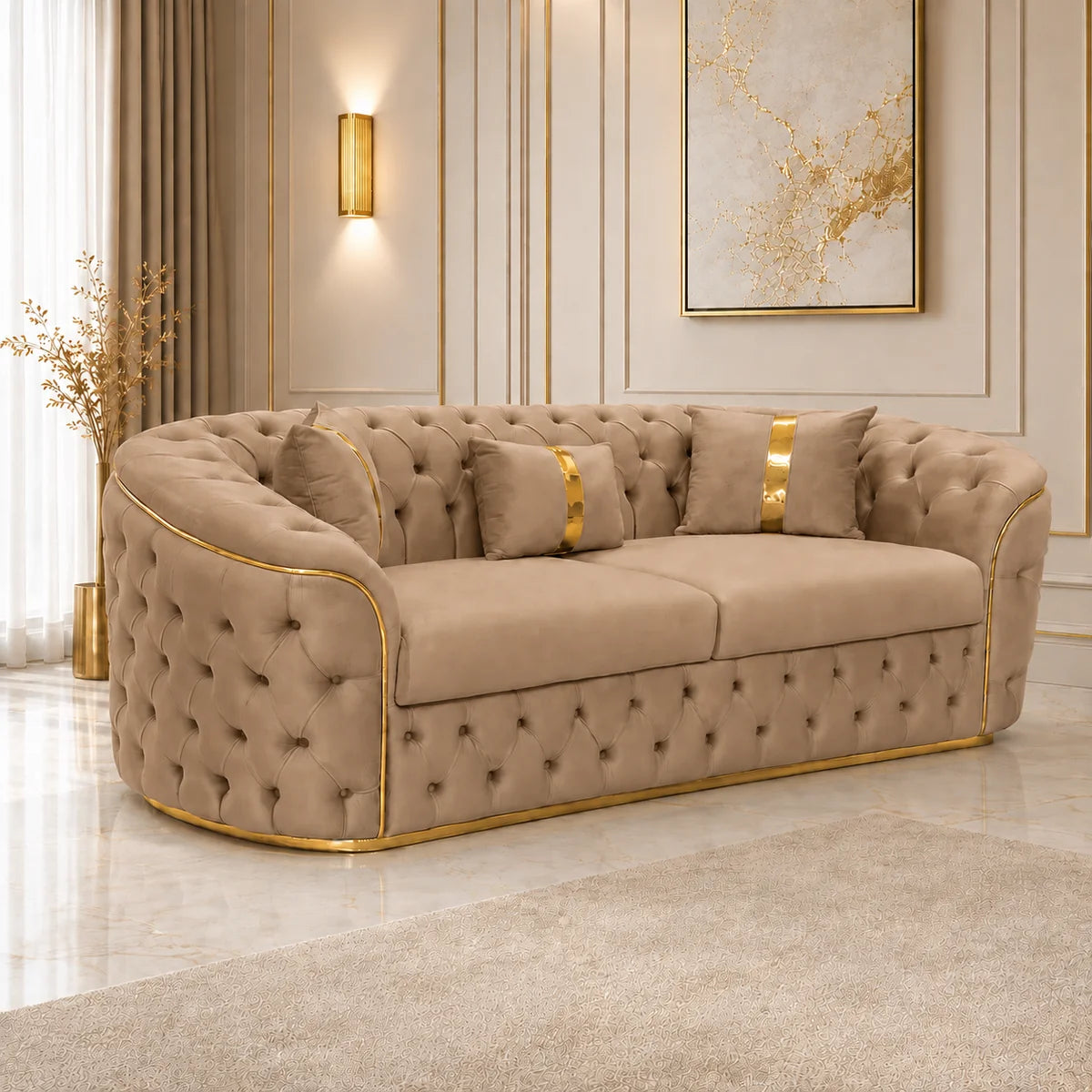 Canapea Elsa, Fixa, 230x90cm, Culoare 04