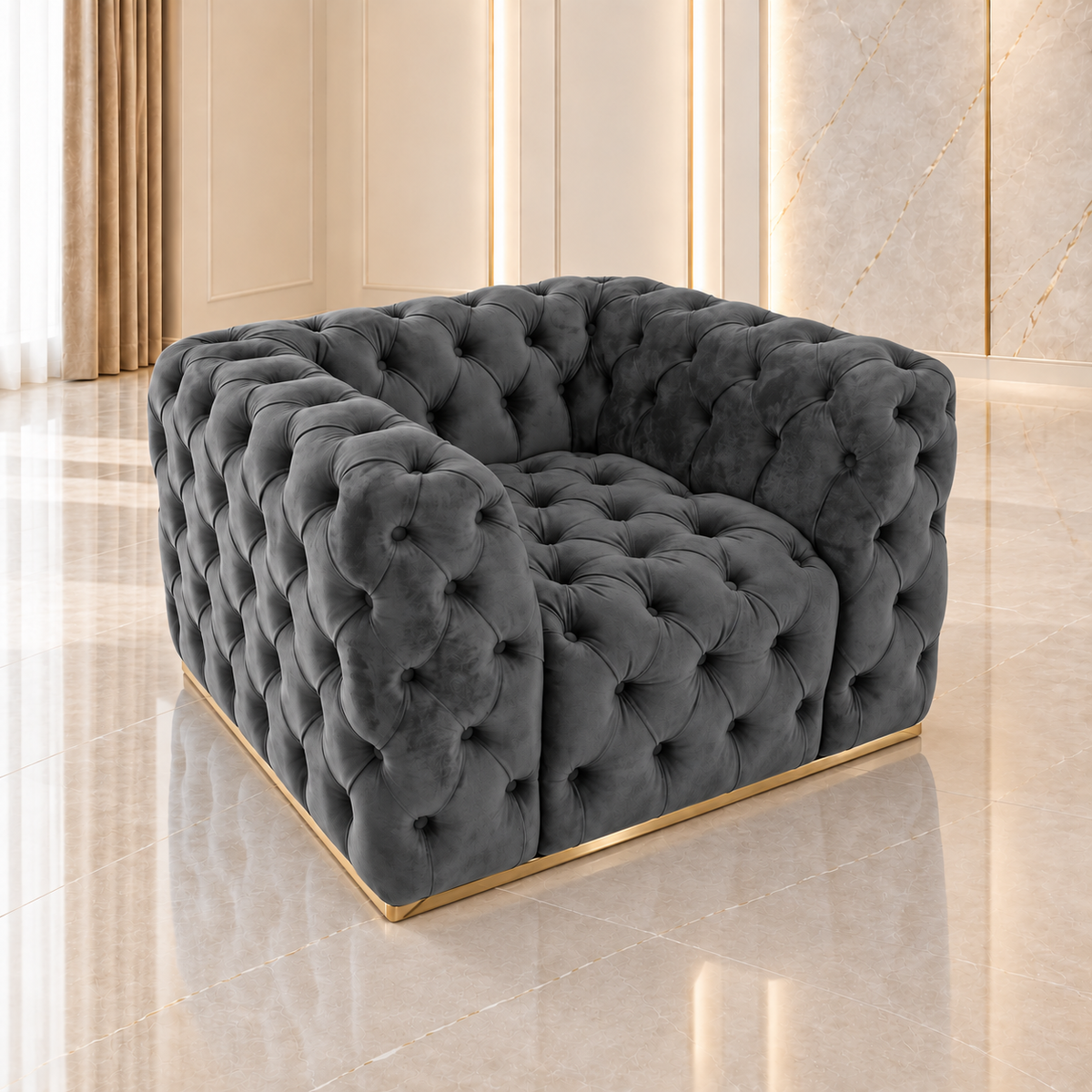 Fotoliu Marbella, Gri Finesse 25