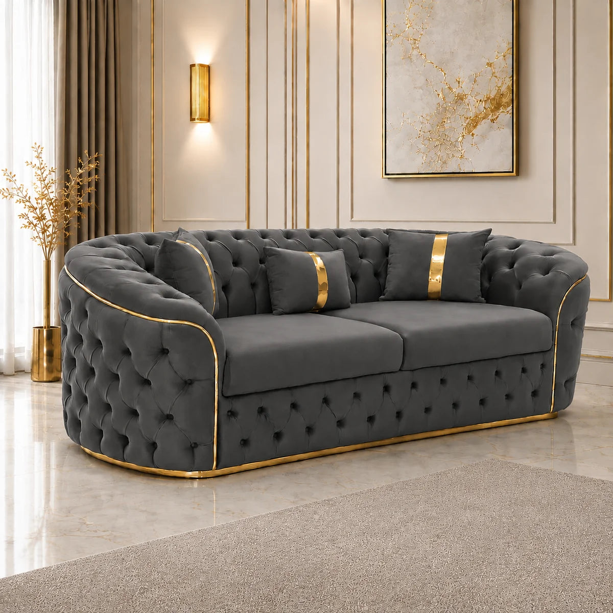 Canapea Elsa, Fixa, 230x90cm, Culoare 25