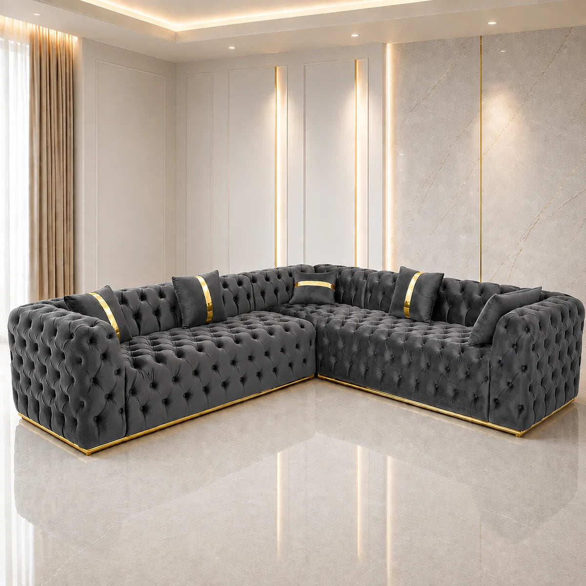 Colțar Marbella, 270x270cm, culoare Finesse 25