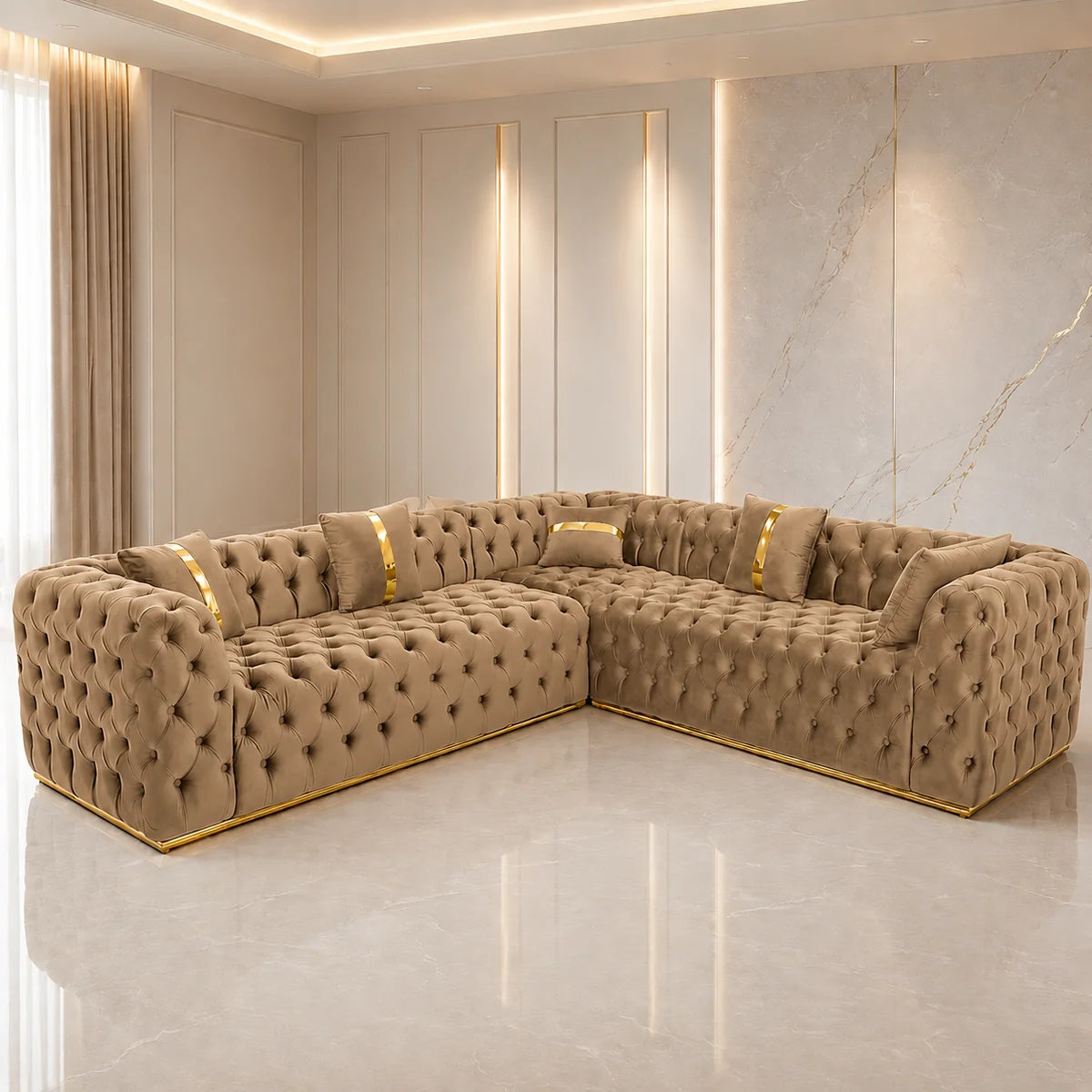 Colțar Marbella, 270x270cm, culoare Finesse 04
