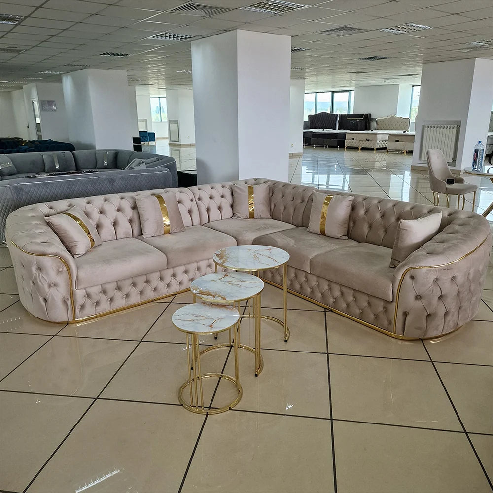 Colțar Elsa 270x270cm, fix sau extensibil, tapiterie Finesse 01