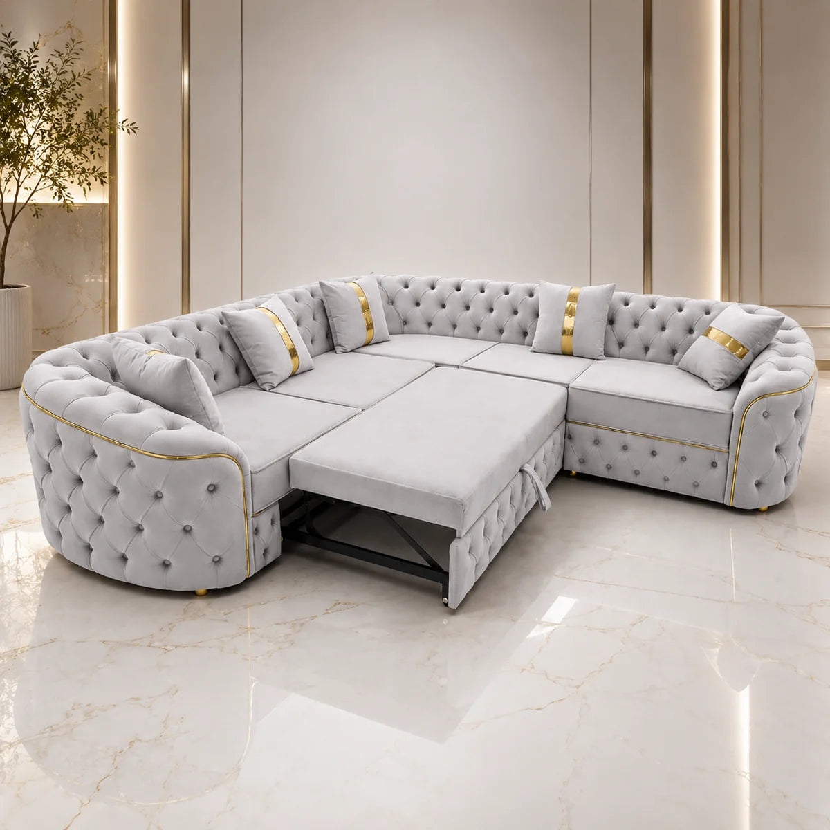 Colțar Elsa 270x270cm, extensibil, tapiterie Finesse 01